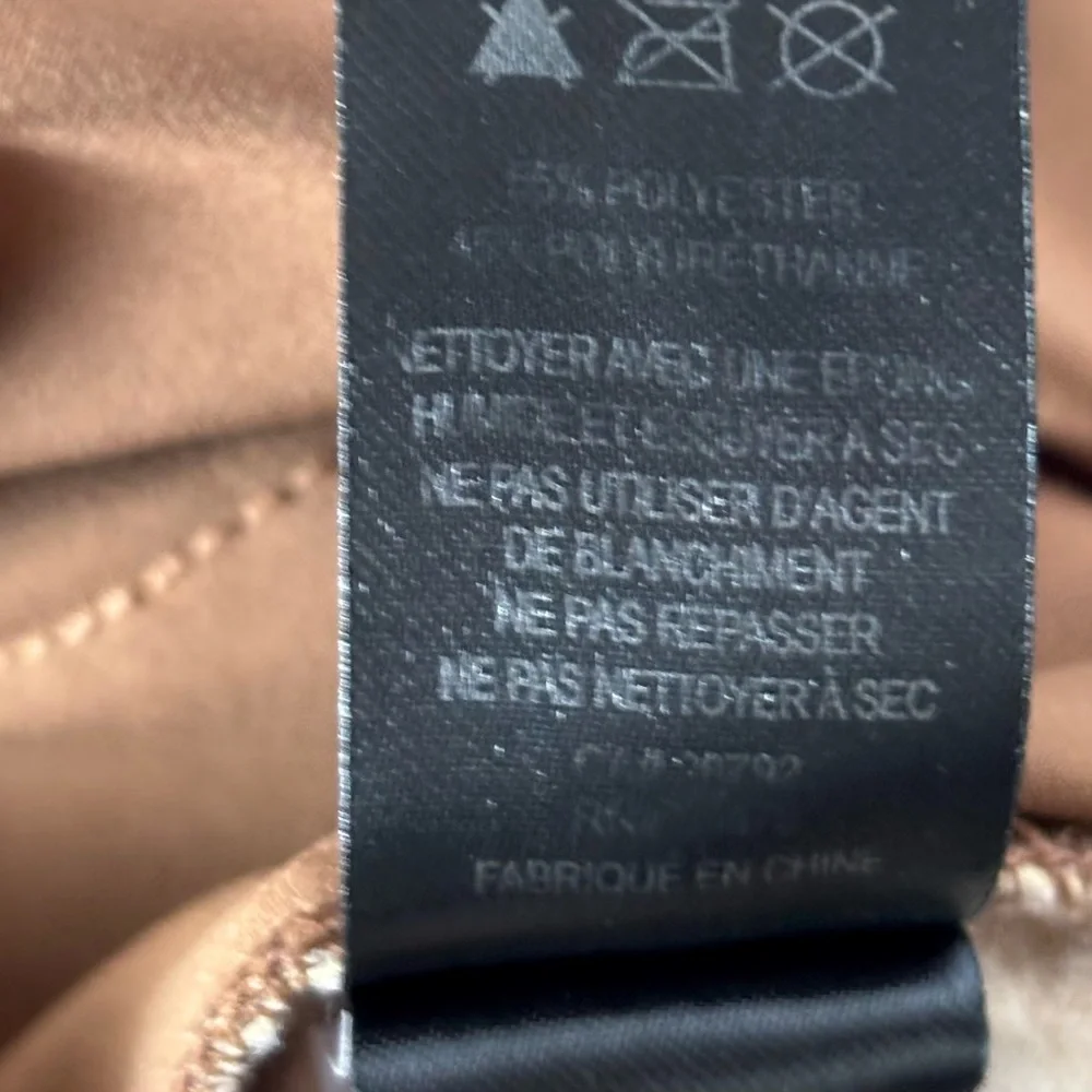 Maison D' Amelie Paris BY Anthropologie Sleek Cognac Trousers Faux Leather Pants - Picture 11 of 12